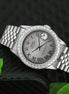 Grey Color Roman Dial Datejust Moissanite Watch