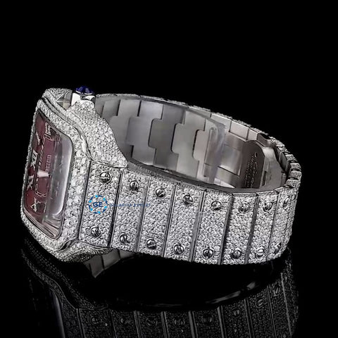 Fully Iced Out Moissanite Diamond Classic And Fancy Watch