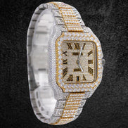Stylish Moissanite Dual Tone Fancy Watch For Men's