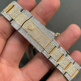 Moissanite Dual Tone Automatic Iced Out Watch
