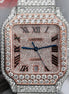 Dual Tone Moissanite Luxury Hip Hop Watch