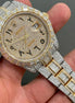 Dual Tone Moissanite Datejust Wrist Watch