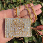 Gold Plated Moissanite Diamond Men's Necklace