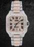 Dual Tone Automatic Moissanite Diamond Watch