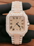 Full Rose Roman Dial Moissanite Fancy Watch