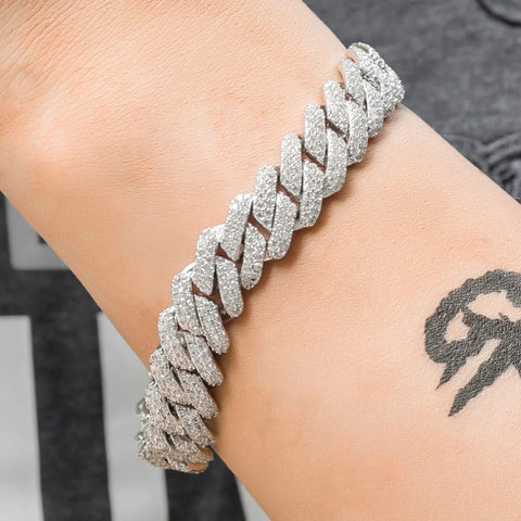 Cuban Link Moissanite Round Luxury Bracelet