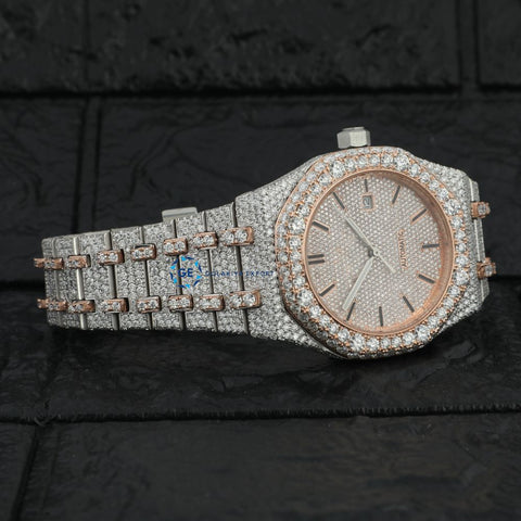 Lab Created Moissanite Luxury Hip Hop Watch
