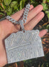 Name Plate Style Moissanite Diamond Iced Out Pedant