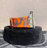 Orange Belt Moissanite Diamond Chronograph Wrist Watch For Men