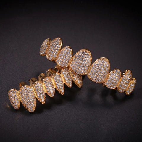 Sparkle Custom Made Moissnaite Diamond Grillz For Men's