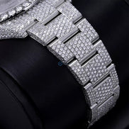 Colorless Moissanite Diamond Iced Out Wrist Watch