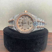 Arabic Dial With Collet Dual Tone Moissanite Luxury Watch