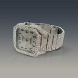 Iced Out Santos D Color Moissanite Automatic Luxury Watch