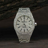 Black Stick Iced Out Moissanite Timeless Wrist Watch