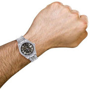 Roman Numeric Automatic Moissanite Stylish Watch