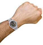 Roman Numeric Automatic Moissanite Stylish Watch