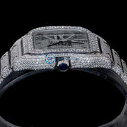 Fashionable Iced Out Full Moissanite Skeleton Wrist Watch