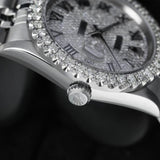 Men's Datejust Roman Numeral Moissanite Wrist Watch