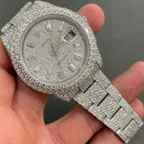 Bust Down Fully Iced Out Moissanite Hip Hop Watch For Him