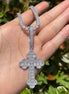 Iced Out Moissanite Diamond Criss Cross Pendant