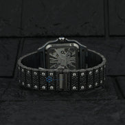 Black Moissanite Skeleton Hip Hop Wrist Watch