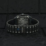 Black Moissanite Skeleton Hip Hop Wrist Watch