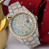 Stainless Steel Automatic Moissanite Watch