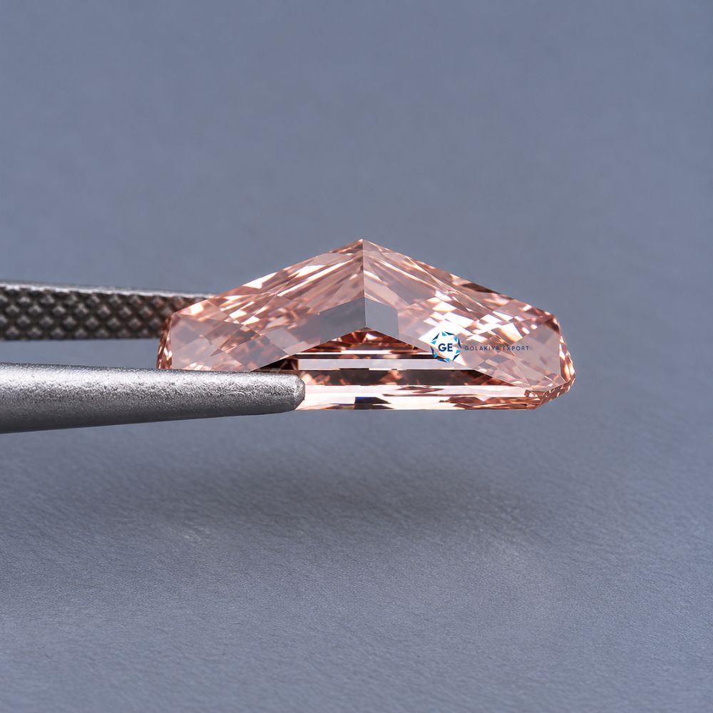 Pink Radiant Shape Lab Diamond, IGI Certified Lab Grown Diamond