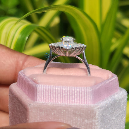 Marquise Cut Vintage Halo Engagement Ring