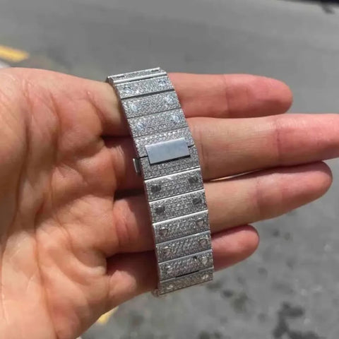 Fully Iced Out Moissanite Diamond Luxury Watch