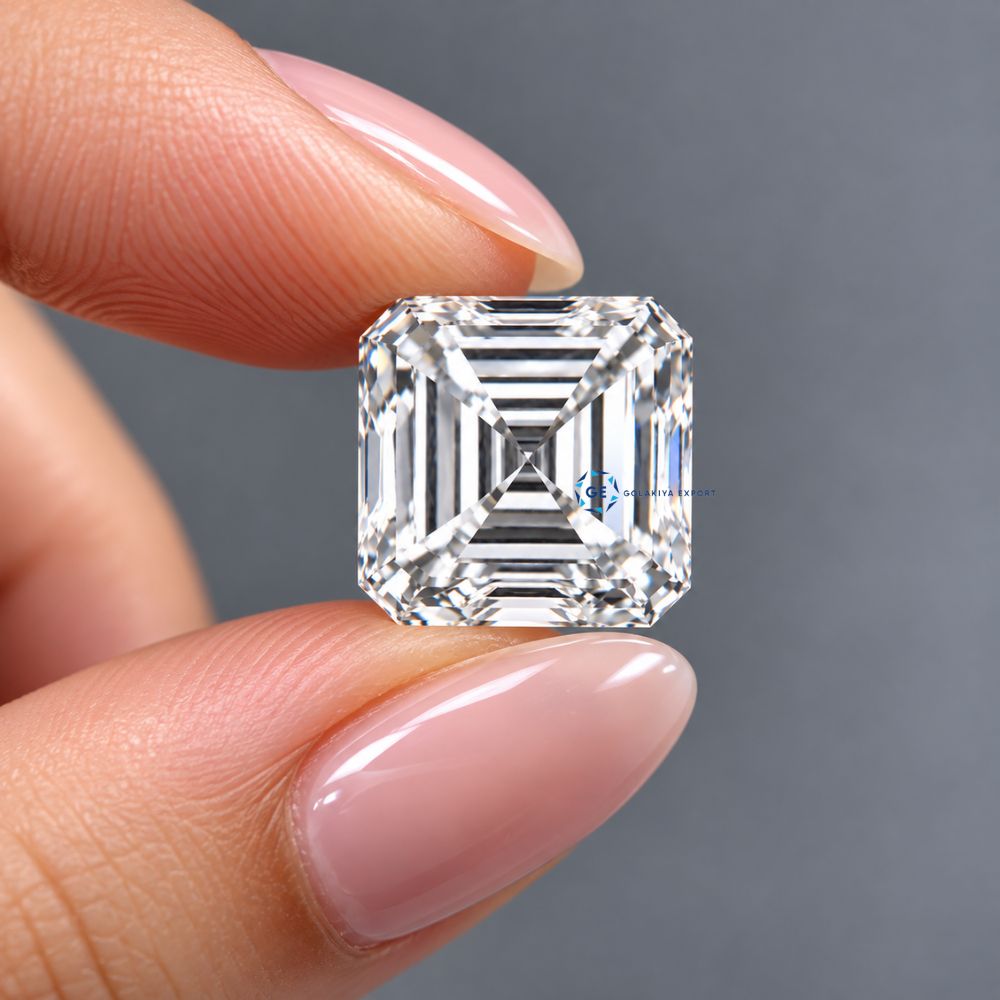 Asscher Cut Lab Grown Diamond, IGI Certified Loose Diamond Stone