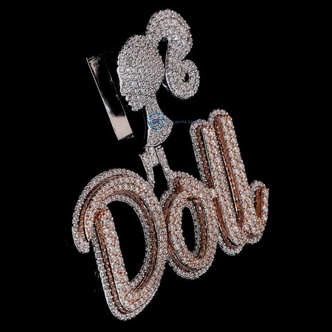 VVS1 Clarity Moissanite Diamond Doll Hip Hop Pendant