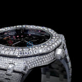 Automatic Skeleton Bust Down Full White Luxury Watch