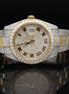 Dual Tone Moissanite Diamond Hip Hop Watch