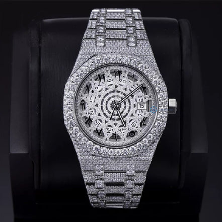 Moissanite Hip Hop Luxury Iced Out Automatic Watch