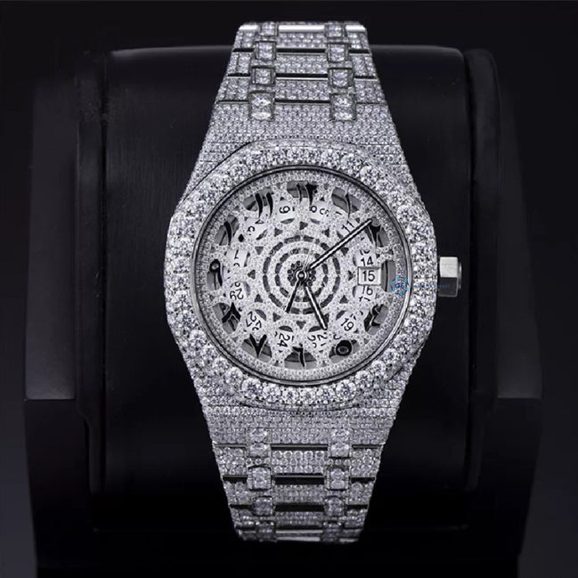 Moissanite Hip Hop Luxury Iced Out Automatic Watch