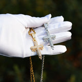Hip Hop Drippy Cross Moissanite Diamond Pendants
