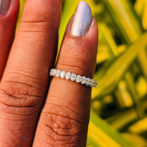 Oval Cut Lab Grown Diamond Full Eternity Band