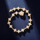 Star Link Moissanite Diamond 925 Sterling Silver Bracelet