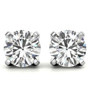 Classic 4 Prong Round Moissanite Stud Earrings