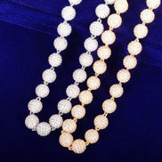 Moissanite Diamond Ball Link Chain For Men's