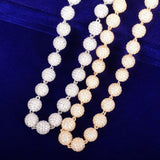 Moissanite Diamond Ball Link Chain For Men's