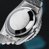 Grey Dial Stainless Steel Moissanite Diamond Unisex Watch