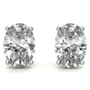 Oval Cut Moissanite Stud Earrings Gift For Her