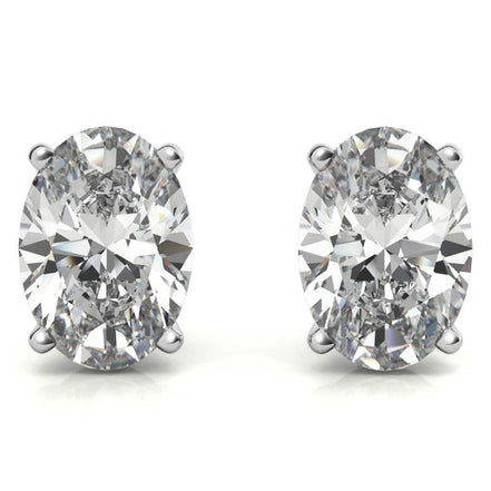 Oval Cut Moissanite Stud Earrings Gift For Her