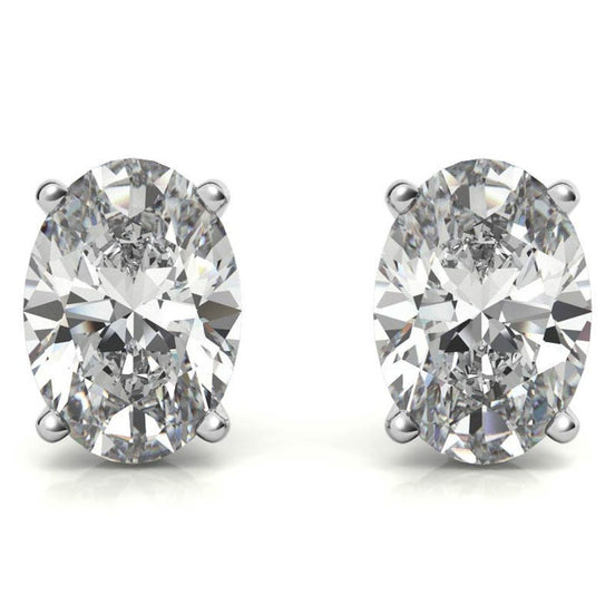 Oval Cut Moissanite Stud Earrings Gift For Her