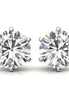 Everyday Round Cut Moissanite Stud Earrings With Push Back