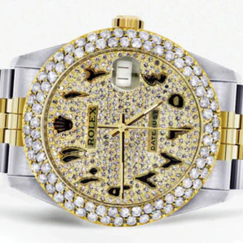 Arabic Dial Moissnaite Diamond Hip Hop Watch