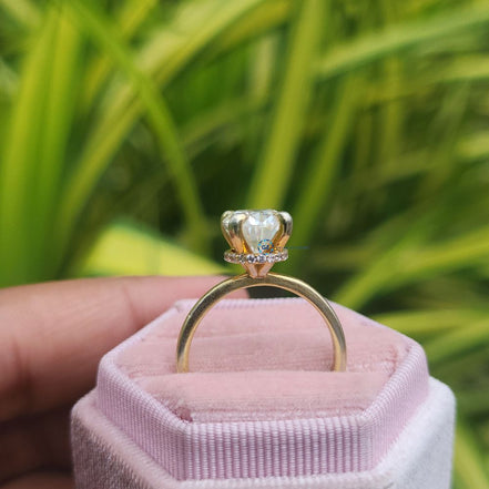 IGI Certified Oval Cut Lab Grown Diamond Engagement Ring