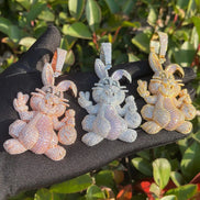Moissanite Diamond Iced Out Hip Hop Rabbit Pendant